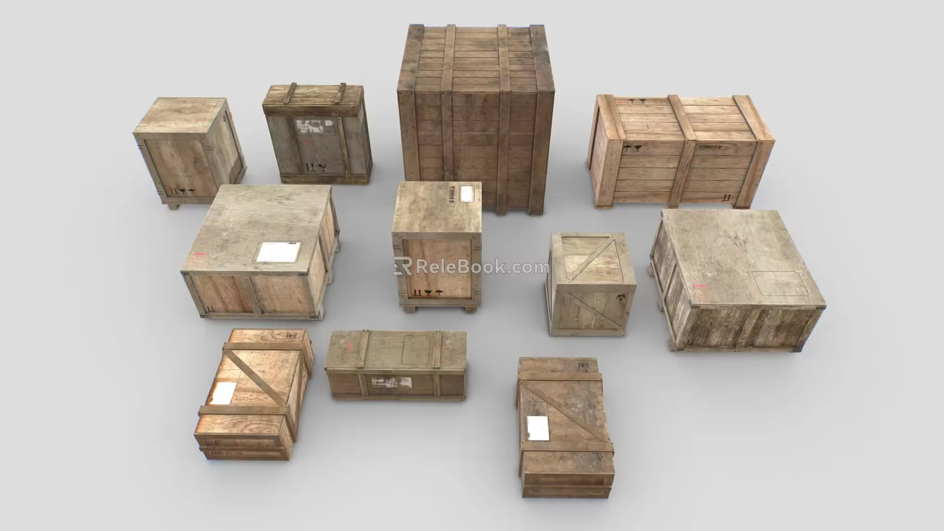Wooden Boxes Cargo Boxes Cargo Boxes Cargo Boxes Cargo Terminals Cargo Transport Boxes Low Face Number Low Mold Simple Mold Game Video Level Realism 3d model