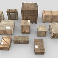 Wooden Boxes Cargo Boxes Cargo Boxes Cargo Boxes Cargo Terminals Cargo Transport Boxes Low Face Number Low Mold Simple Mold Game Video Level Realism 3d model