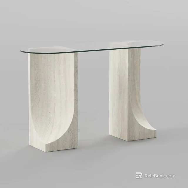Modern Coffee Table With Glass Top And Wooden Curved Legs Design 3d model 