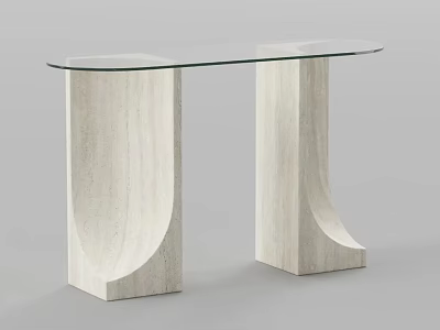 Modern Coffee Table With Glass Top And Wooden Curved Legs Design 3d model