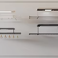Different Styles of Metal Clothes Hanging Racks With Lighting and Hook Designs