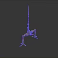Character Inspired Mythical Creature With Spiked Tail And Slender Legs