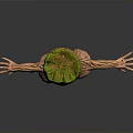 Humanoid Tree Creature With Green Crown And Trunk Body Standing Arms Outstretched