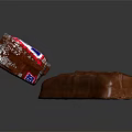 Classic Snickers Chocolate Bar Wrapped Package and Unwrapped Tasty Sweet Snack