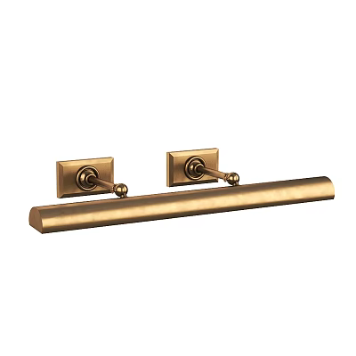 Golden Downlights Spotlights with Square Mounting Bases and Round Adjustable Lamp Heads Design 3d model