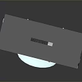 Vertical Computer Speaker With Display Screen Buttons And Two Circular Drivers