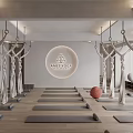 Prana Yoga Studio With Aerial Yoga Swings Mats Balls And Modern Interior Design