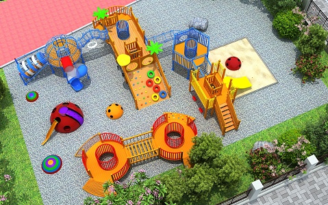 Outdoor amusement non-standard amusement equipment 3d model