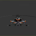 Sleek Modern Helicopter With Orange White Livery Streamlined Fuselage And Rotor Blades