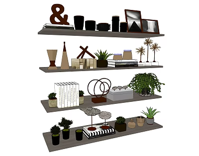 Modern Ornament Combination Decorations Ornament Combination 3d model