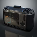Black Camouflage Portable Handheld Game Console With Carbon Fiber Texture And Screen