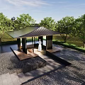New Chinese Pavilion Delicate Pavilion 3d model