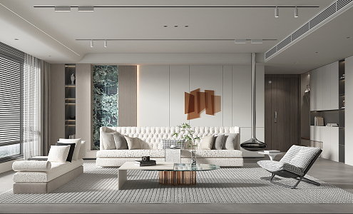 Modern Living Room Simple Living Room 3d model