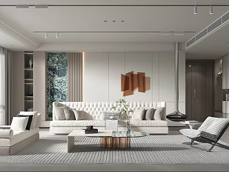 Modern Living Room Simple Living Room 3d model