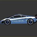 Blue Race Car With Sleek Aerodynamic Design Rear Wing And Shiny Surface