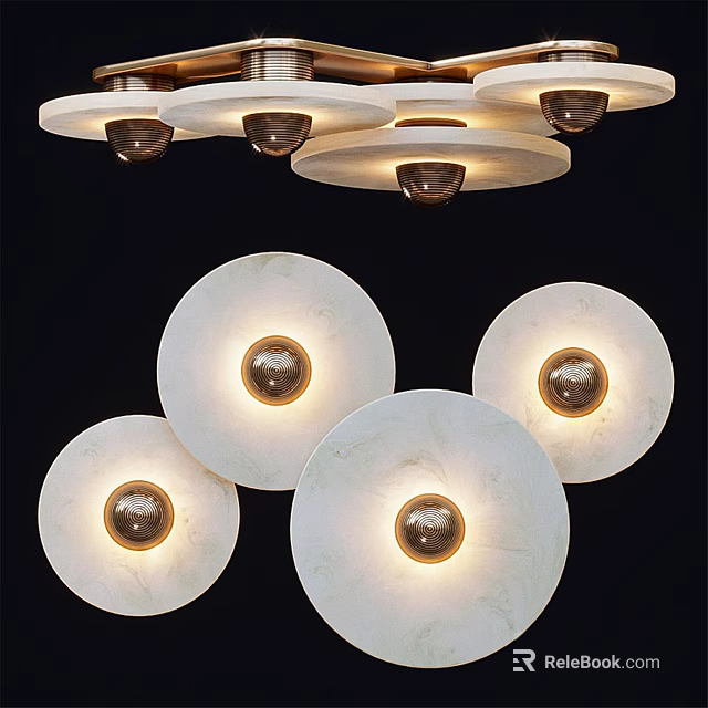 Modern Round Wall Sconces With White Shade And Warm Glowing Light Design 3d model 