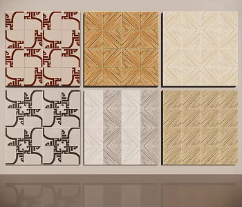 Retro Tile Small Tile Seamless Ceramic Mosaic Classic Color Matching Hong Kong Style Retro Chinese Traditional Mosaic Pattern 3d model