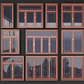Lattice Window Hollow Lattice Carved Window Partition Antique Window Hollow Window 3d model