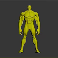 Muscular Man Shirtless Standing Barefoot In Gray Tight Pants Against Gray Background