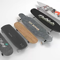 Sports Equipment Various Skateboards With Unique Designs Wooden Decks And Graphics