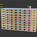 Modern Multi Storey Residential Building With Yellow Exterior White Window Frames And Multiple Balconies
