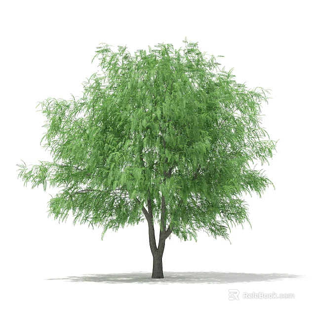 Lush Green Arbor Featuring Dense Foliage And Strong Trunk In Natural Environment 3d model 