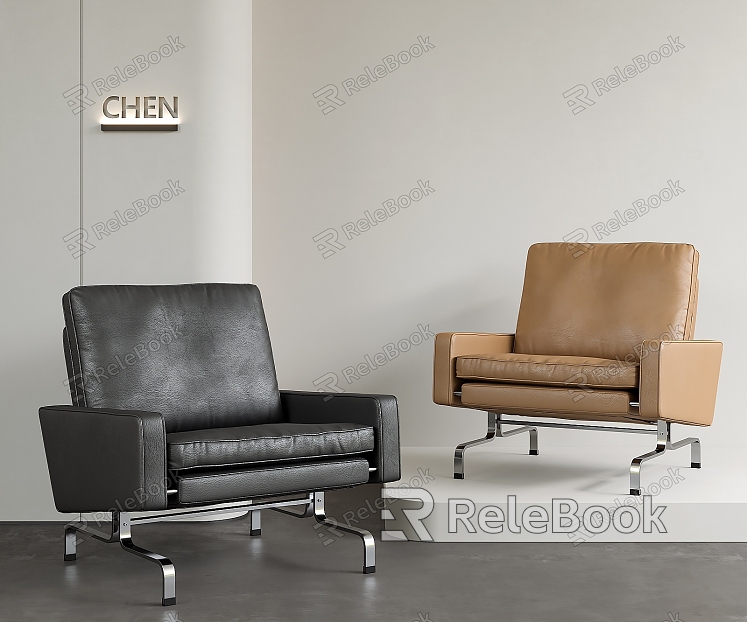 single sofa leather sofa model