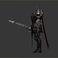Mythical Warrior Armor With Metallic Spiked Design And Golden Accents Red Cape