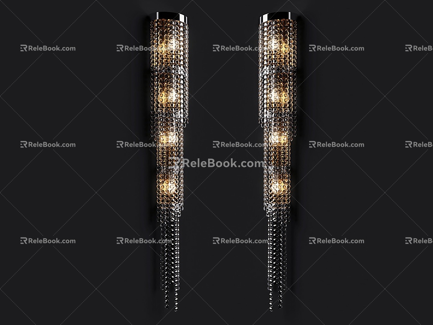 Wall lamp crystal wall lamp 3d model