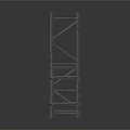 Three Black Metal Scaffolding Frames With Different Heights For Industrial Use 3d model