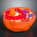 modern eukaryotic cell cross section cell structure cell tissue 3d model