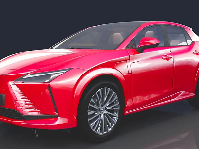 Red Modern Sleek Car With Aerodynamic Body Stylish Grille And Alloy Wheels 3d model