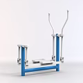 Blue And White Fitness Step Trainer Machine With Handles And Pedals For Home Gym