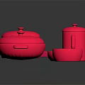 Pink Kitchenware Set With Pots Bowls And Mug For Modern Home Use