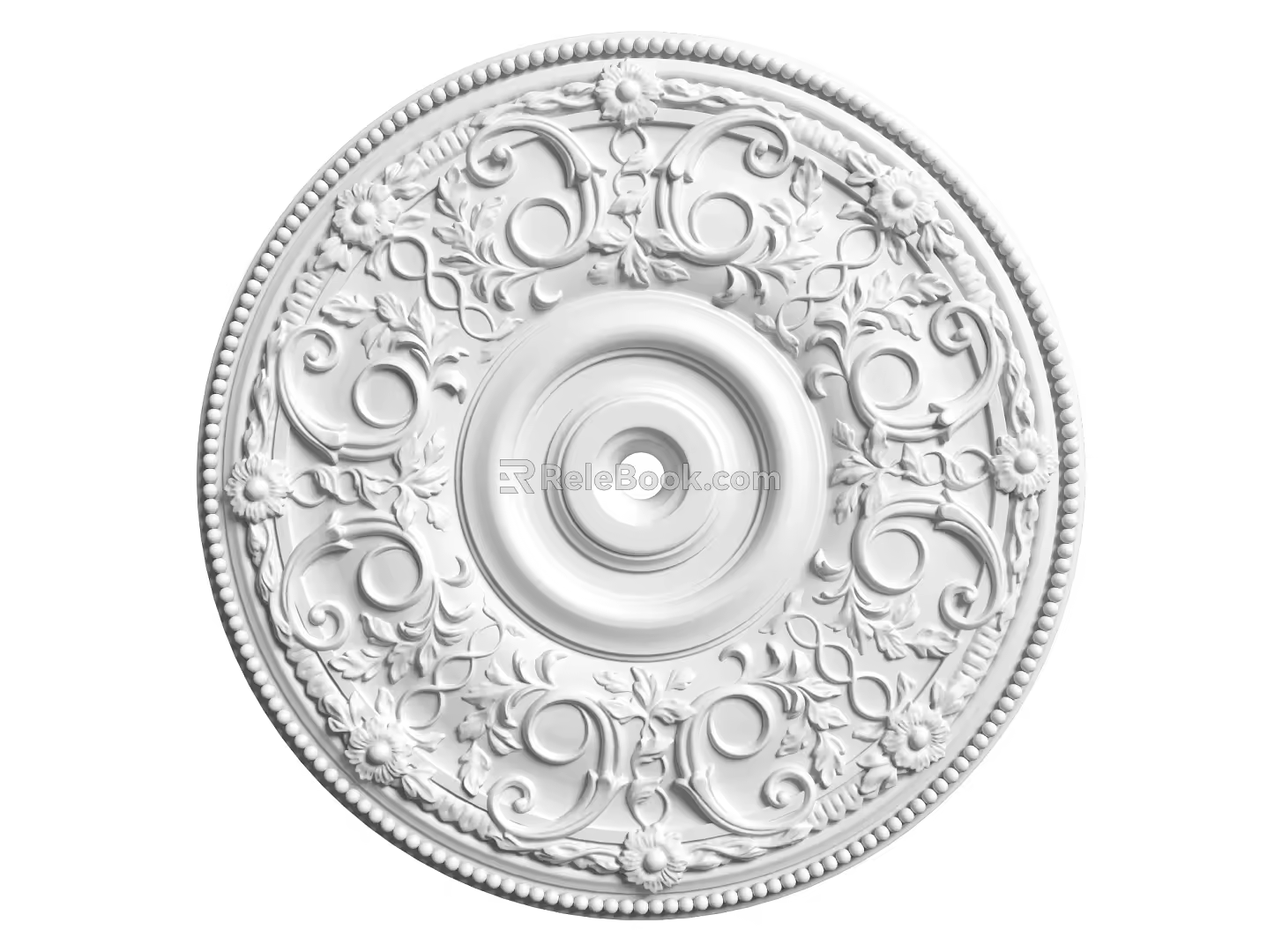 European-style lamp panel gypsum component carved 3d model