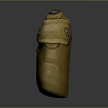 Yellow Canvas Covered Canteen With Metal Clasps For Daily Living Essentials