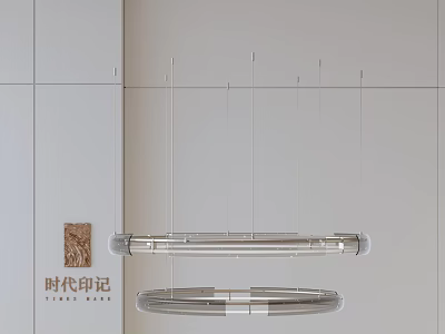 Modern Contemporary Chandelier With Circular Metal Ring Design And Sleek Hanging Structure 3d model