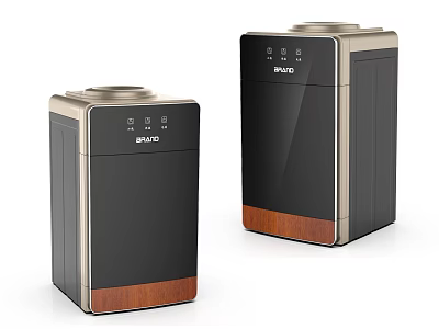 Divo Modern Household Appliances With Black Brown Design And Control Panel 3d model