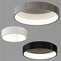 Modern Round Ceiling Lights In Black White Gray With Minimalist Design 3d model