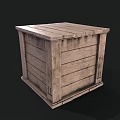Rustic Wooden Crate With Solid Planks For Home Storage And Organization