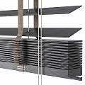 Modern Gray Venetian Blinds With Neatly Arranged Slats For Window Covering