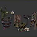 Arrow Target Arrow Target Wood Target Arena Archery Target Gun Target Shooting Military Items 3d model