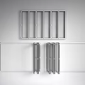 Modern folding door aluminum alloy folding door and window partition door 3d model