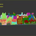 Detailed Castle Model Scene With Lush Green Vegetation And Curved Path