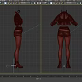 Black Cropped Jacket And Shorts Outfit With Fishnet Tights And Black Boots