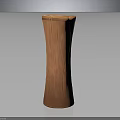 Wooden Stone Tall Decorative Vase With Natural Wood Grain Texture Design