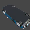 Blue Audi R8 Sports Car With Sleek Modern Exterior And Sporty Design