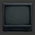Classic Vintage CRT Television With Blue Frame And Retro Screen Design