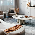 Elegant Modern Bedroom Interior Design With Upholstered Bed Nightstands Hanging Lighting Curtains And Floor Rug