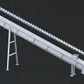 Industrial Screw Conveyor With Helical Blade Steel Trough And Motor Drive